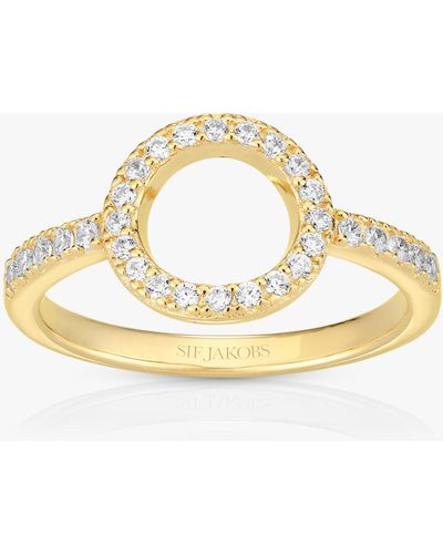 Sif Jakobs Jewellery Cubic Zirconia Circle Ring - Metallic