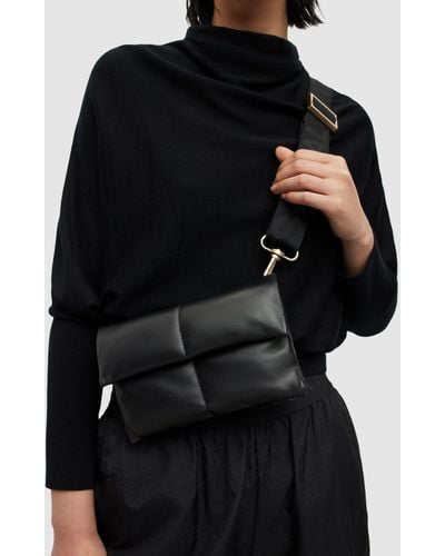 AllSaints Ezra Quilt Crossbody Handbag - Black