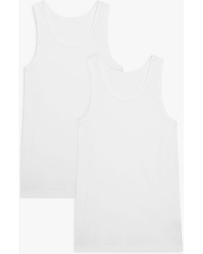 John Lewis Organic Cotton Vest - White