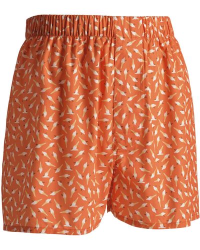 Charles Tyrwhitt Ice Cream Print Cotton Boxer Shorts - Orange