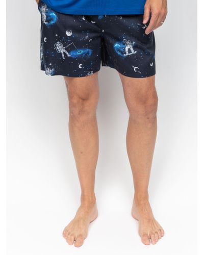 Cyberjammies Aldrin Astronaut Print Pyjama Shorts - Blue
