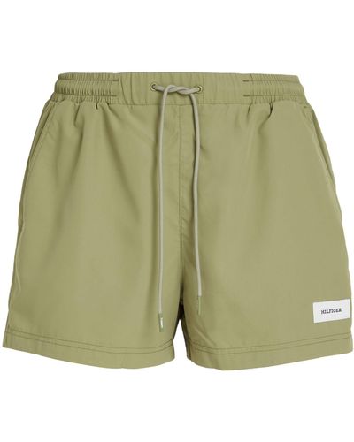 Tommy Hilfiger Drawstring Label Swim Shorts - Green