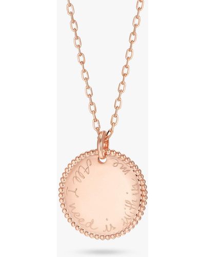 Merci Maman Personalised Beaded Disc Necklace - Pink