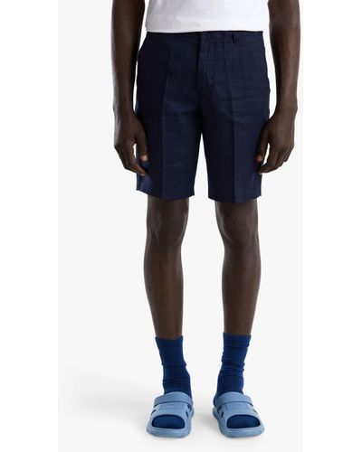 Benetton Linen Shorts - Blue