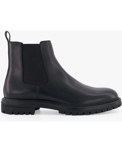 Dune Created Leather Chelsea Boots - Black