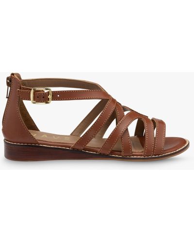 Ravel Montrose Leather Open Toe Sandals - Brown