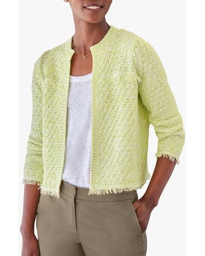 Pure Collection Textured Knit Jacket - Green