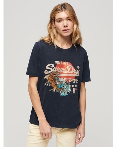 Superdry Tokyo Relaxed T-shirt - Blue