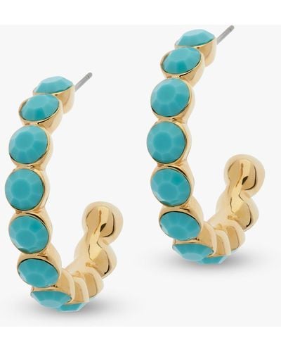 Melissa Odabash Turquoise Hoop Earrings - Blue