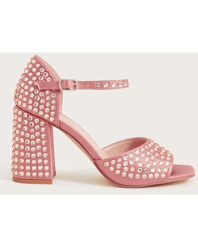 Monsoon Gem Embellished Heel Shoes - Pink