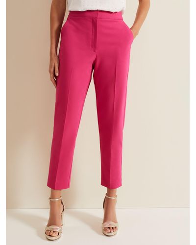 Phase Eight Ulrica Tapered Suit Trousers - Pink