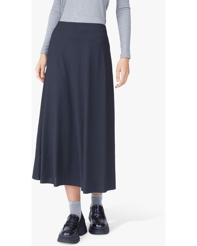 Sisters Point Midi A-line Skirt - Blue