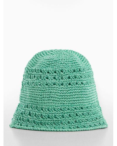 Mango Nubelur Crochet Bucket Hat - Green