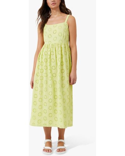 Great Plains Daisy Cut Out Strappy Midi Dress - Yellow