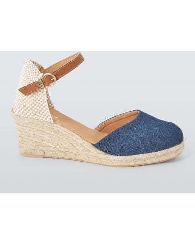 Barbour Selma Denim Wedge Sandals - Blue