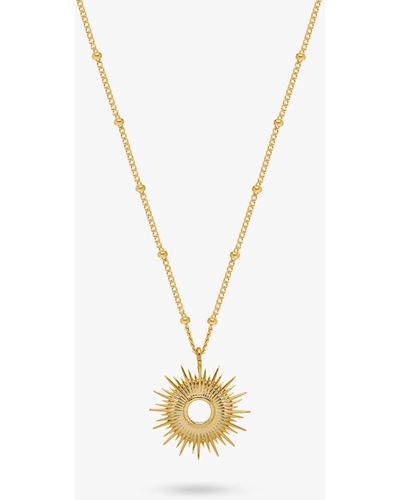 Estella Bartlett Full Starburst Pendant Necklace - Metallic