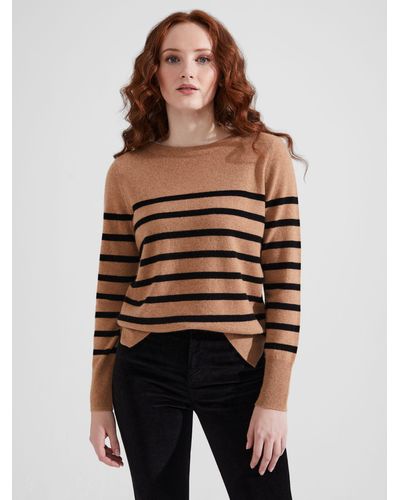 Hobbs Audrey Cashmere and Wool Jumper, Pink Marl at John Lewis