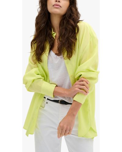 My Essential Wardrobe Tulla Casual Fit Button Up Shirt - Yellow