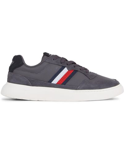 Tommy Hilfiger Leather Trainers - Blue