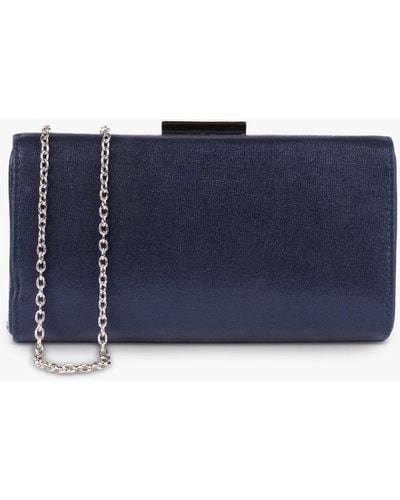 Paradox London Doria Shimmer Clutch Bag - Blue