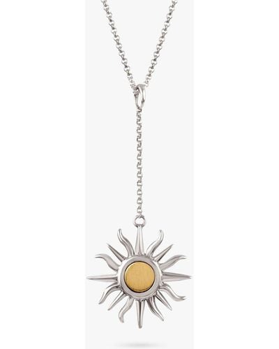 Dinny Hall Sun Charm Pendant Necklace - White