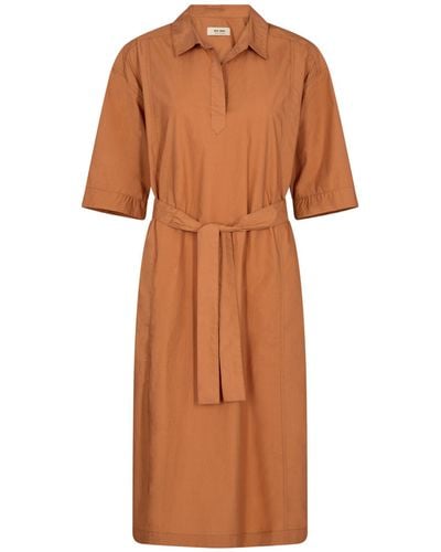 Mos Mosh Meli Cotton Short Sleeve Dress - Orange