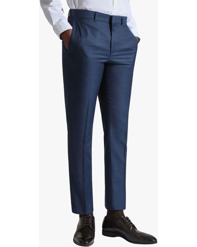 Ted Baker Tai Slim Fit Wool Blend Suit Trousers - Blue