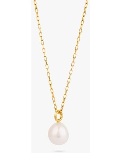 Dinny Hall Thalassa Keshi Baroque Pearl Pendant Necklace - Metallic