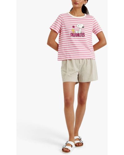 Chinti & Parker Peanut Stripe T-shirt - Pink