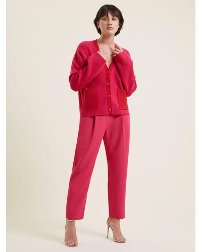 Great Plains Evening Crepe Tailored Trousers - Pink