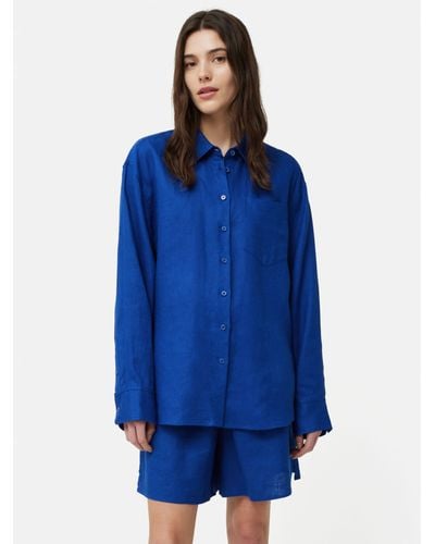 Jigsaw Relaxed Linen Shirt - Blue