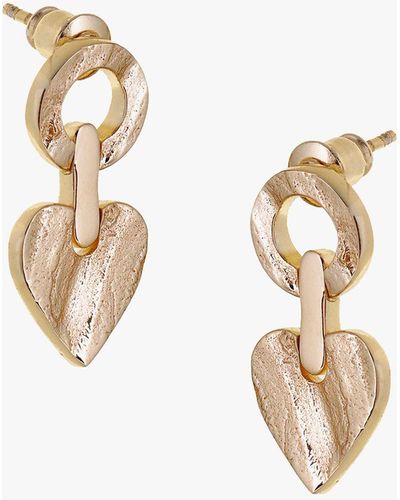 Tutti & Co Precious Heart Drop Earrings - Metallic