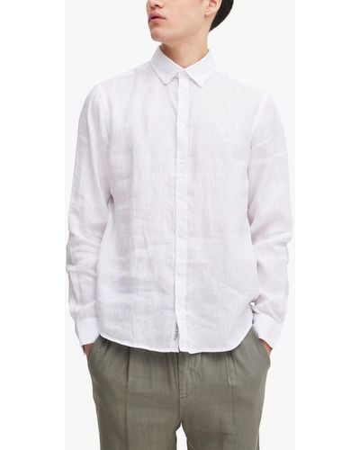 Casual Friday Anton Long Sleeve Linen Shirt - White