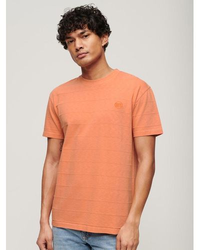 Superdry Organic Cotton Vintage Texture T-shirt - Orange