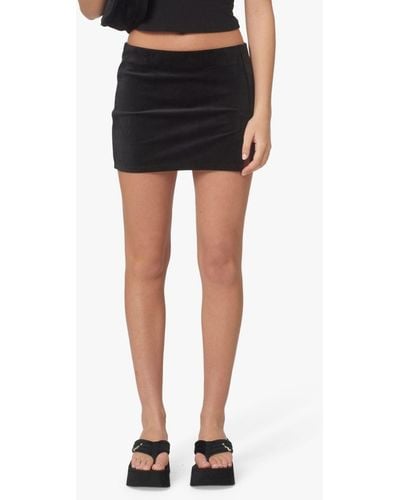 Juicy Couture Maxy Classic Velour Mini Skirt - Black
