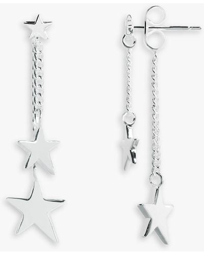 Joma Jewellery Karli Star Drop Earrings - Natural