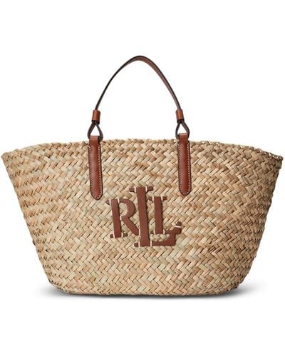 Ralph Lauren Lauren Shelbie Straw Tote Bag - Natural