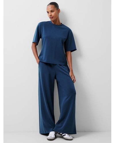 French Connection Wren Wide Leg Trousers - Blue