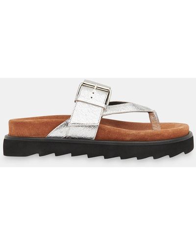 Whistles Sutton Toe Post Buckle Sandals - White