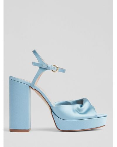 LK Bennett Rosa Satin Formal Sandals - Blue