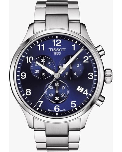 Tissot Chrono Xl Classic Chronograph Date Bracelet Strap Watch - Blue