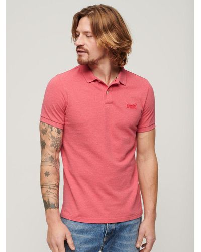 Superdry Classic Pique Polo Shirt - Red
