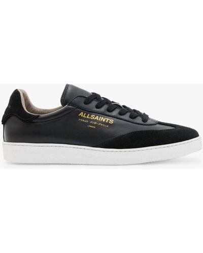 AllSaints Thelma Logo-embossed Low-top Leather Trainers - Black