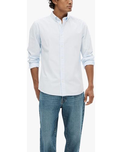 SELECTED Poplin Long Sleeve Shirt - Blue