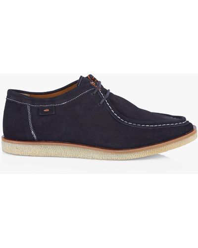 Silver Street London Sydney Suede Moccasin Boots - Blue