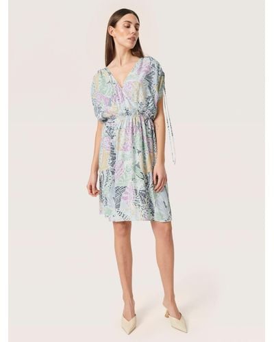Soaked In Luxury Livinna Short Sleeve Dress - Multicolour