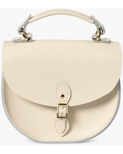 Cambridge Satchel Company The Isla Circular Leather Shoulder Bag - Natural