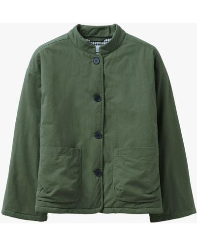 Toast Cotton Twill Quilted Jacket - Green