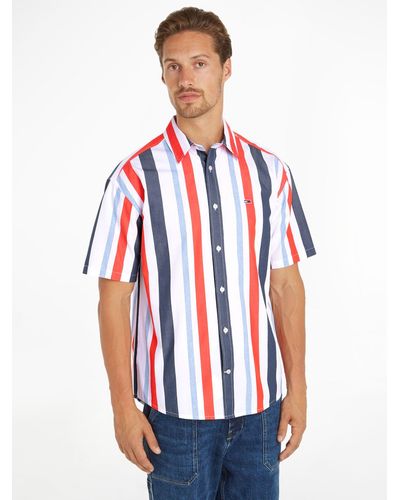 Tommy Hilfiger Tommy Jeans Relaxed Stripe T-shirt - Red