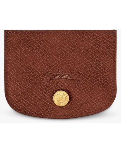 Longchamp Épure Leather Card Holder - Brown